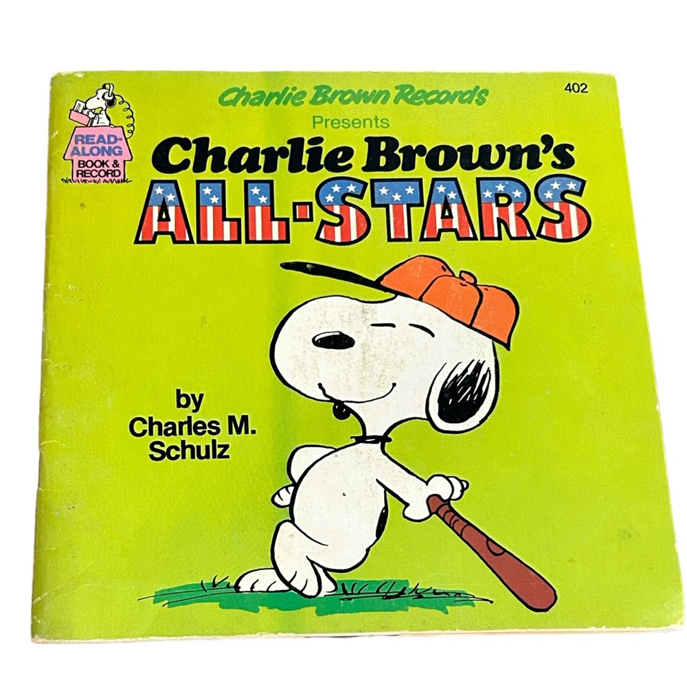 Vintage Charlie Brown All Star Read Along Book & Vinyl Record